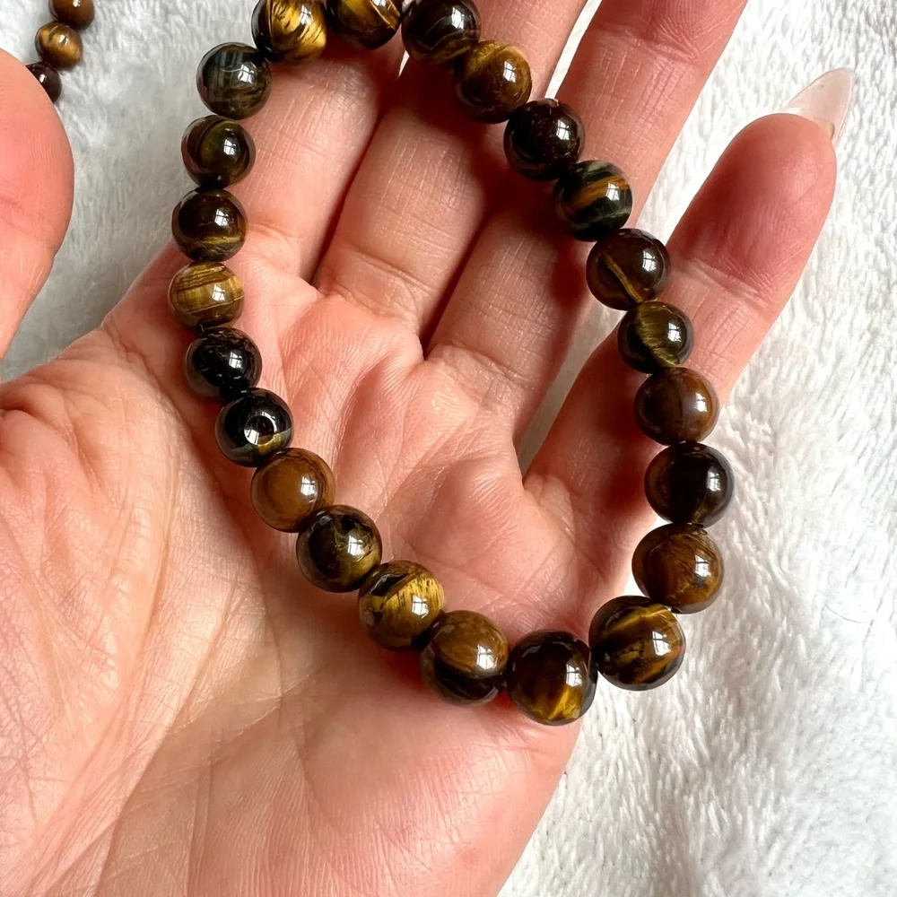 3 Bracelet Stack! Solar Chakra Tigers Eye Mala Style Set - Picture 8 of 16